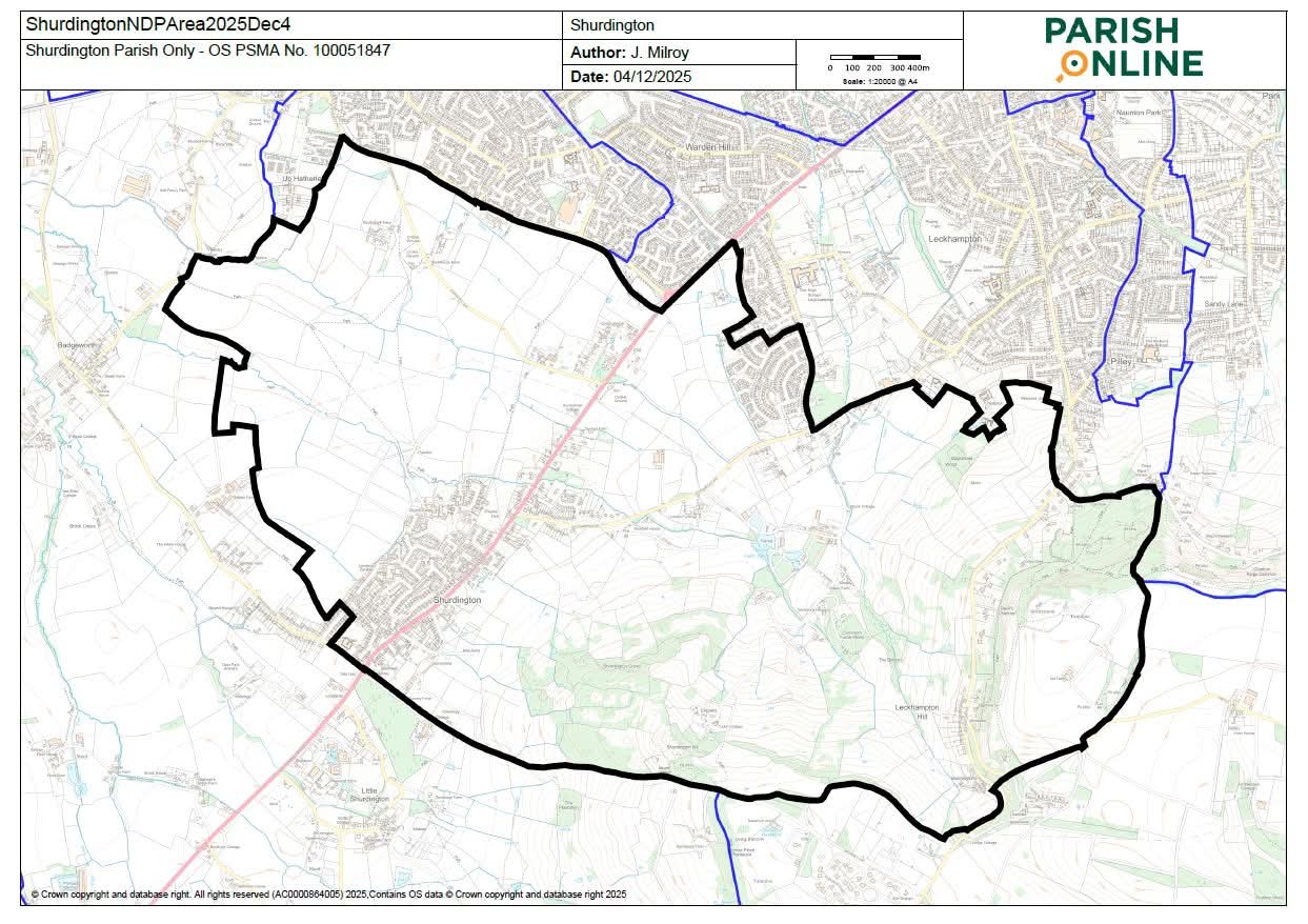 Shurdington area map